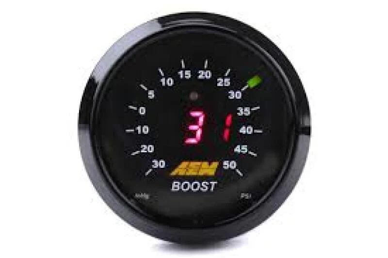 AEM 52mm Boost Digital Gauge -30-50psi - Image 2