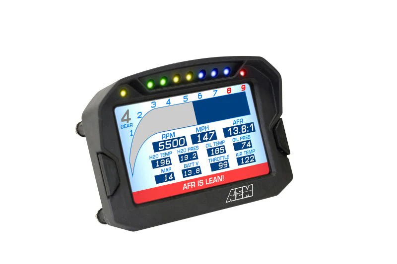 AEM CD-5LG Carbon Logging Digital Dash Display w/ Internal 10Hz GPS & Antenna - Image 4