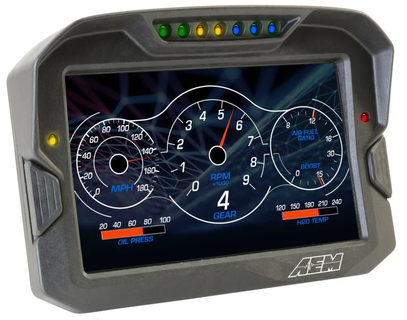 AEM CD-7 Non Logging GPS Enabled Race Dash Carbon Fiber Digital Display w/o VDM (CAN Input Only) - Image 6