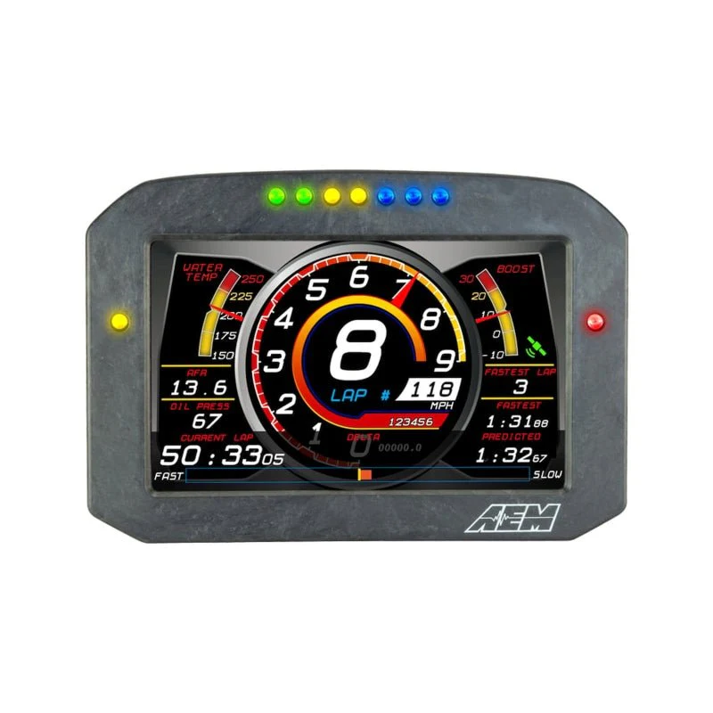 AEM CD-7LG Carbon Logging Flush Digital Dash Display w/ Internal 20Hz GPS & Antenna - Image 6