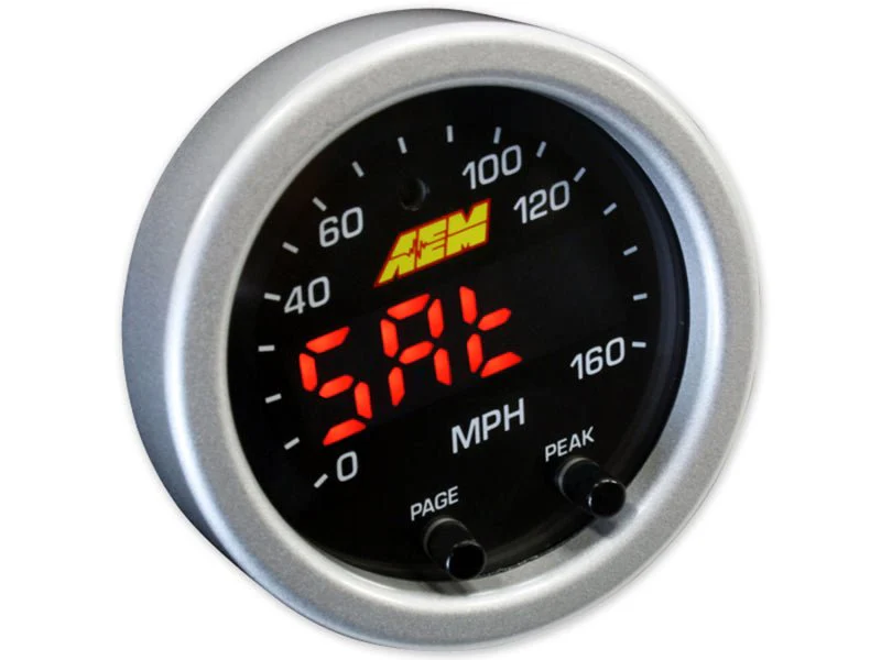 AEM X-Series 0-160 MPH Black Bezel w/ Black Face GPS Speedometer Gauge - Image 5