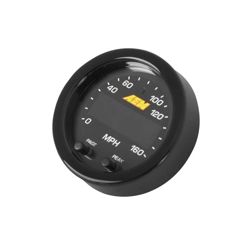 AEM X-Series 0-160 MPH Black Bezel w/ Black Face GPS Speedometer Gauge - Image 8