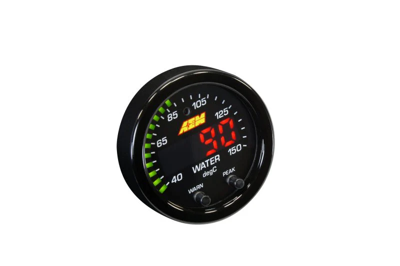 AEM X-Series Temperature 100-300F Gauge Kit (ONLY Black Bezel and Water Temp. Faceplate) - Image 6