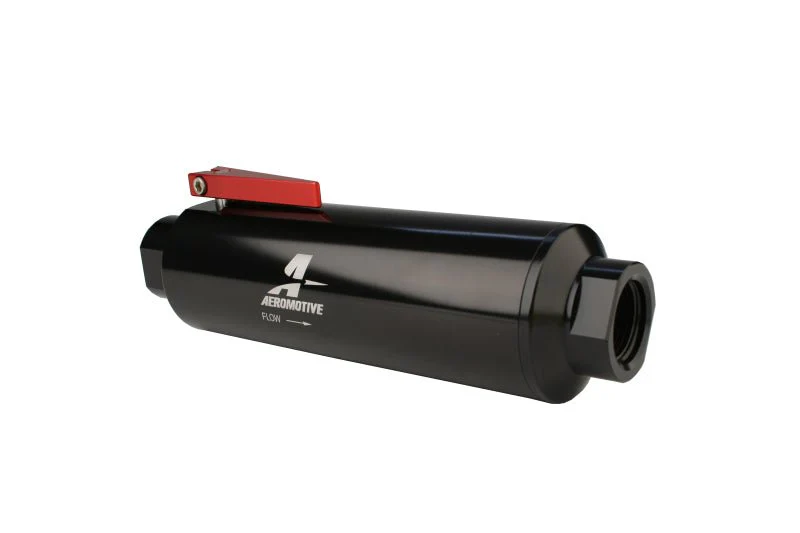 Aeromotive In-Line AN-12 Filter w/Shutoff Valve 100 Micron SS Element - Black Anodize Finish - Image 9
