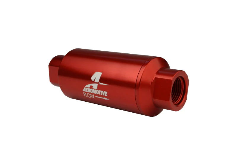 Aeromotive In-Line Filter - AN-10 size - 40 Micron SS Element - Red Anodize Finish - Image 11
