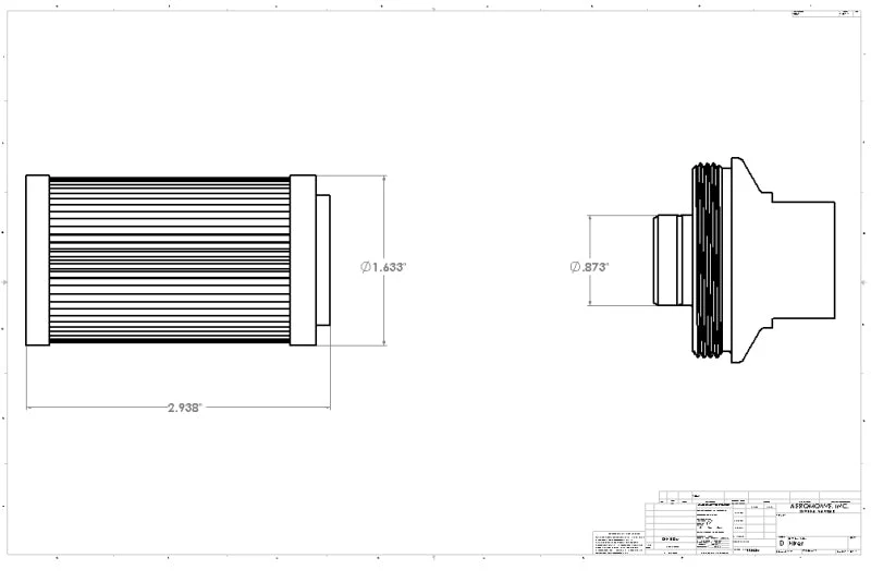 Aeromotive In-Line Filter - AN-10 size - 40 Micron SS Element - Red Anodize Finish - Image 16