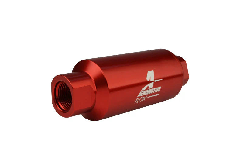 Aeromotive In-Line Filter - AN-10 size - 40 Micron SS Element - Red Anodize Finish - Image 5