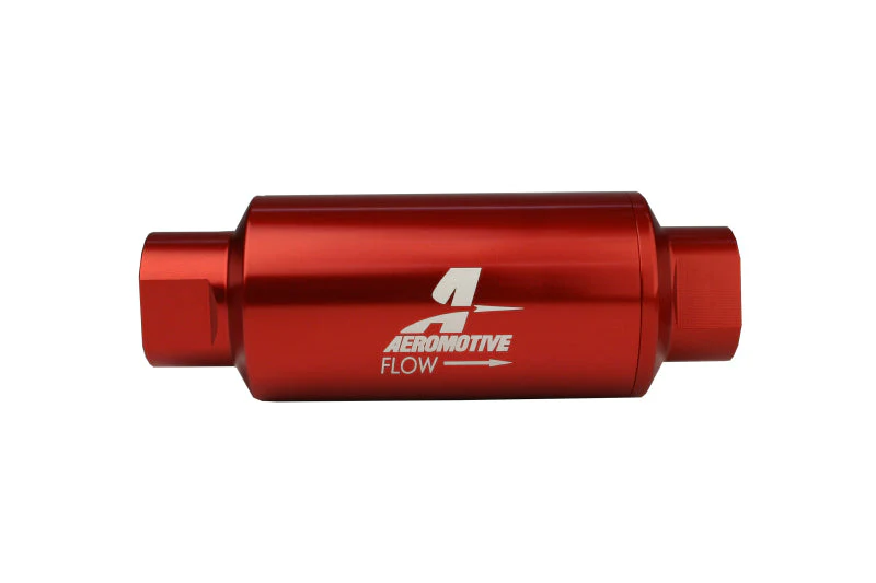 Aeromotive In-Line Filter - AN-10 size - 40 Micron SS Element - Red Anodize Finish - Image 6