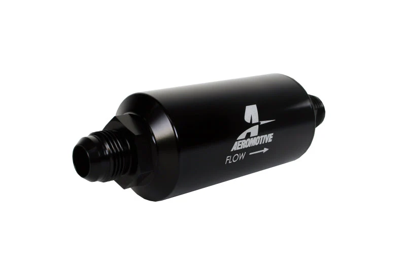 Aeromotive In-Line Filter - AN -10 size Male - 10 Micron Microglass Element - Bright-Dip Black - Image 2