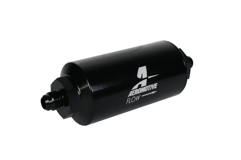 Aeromotive In-Line Filter - (AN-6 Male) 10 Micron Fabric Element Bright Dip Black Finish - Image 8
