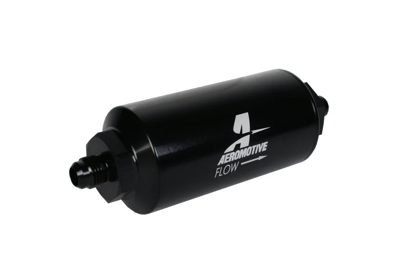 Aeromotive In-Line Filter - (AN-6 Male) 10 Micron Fabric Element Bright Dip Black Finish - Image 9