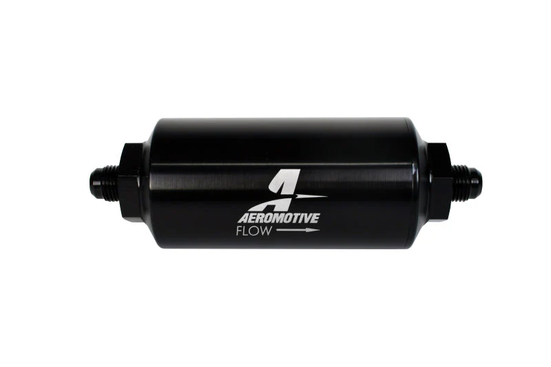 Aeromotive In-Line Filter - (AN-6 Male) 10 Micron Microglass Element Bright Dip Black Finish - Image 2