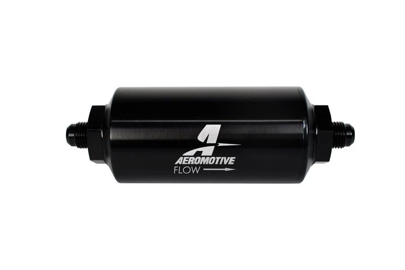 Aeromotive In-Line Filter - (AN-6 Male) 40 Micron Stainless Mesh Element Bright Dip Black Finish - Image 3
