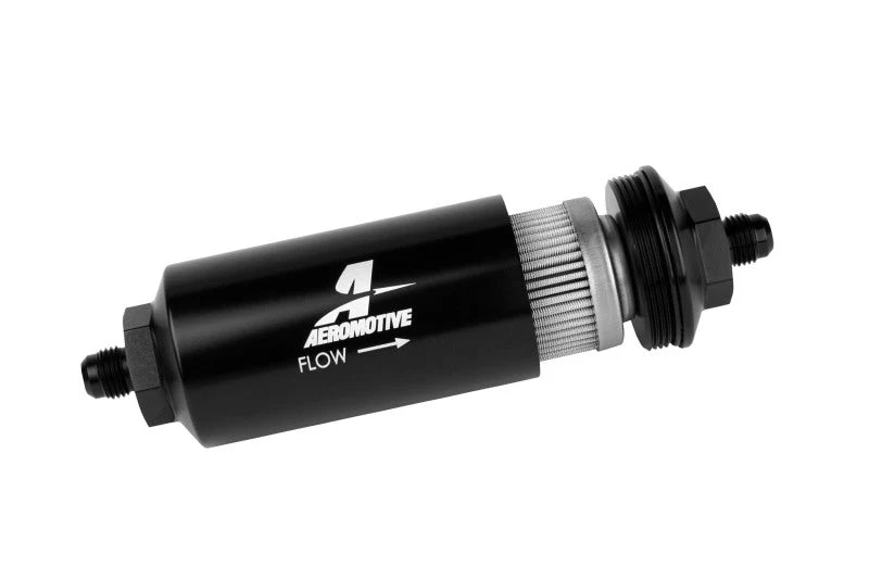 Aeromotive In-Line Filter - (AN-6 Male) 40 Micron Stainless Mesh Element Bright Dip Black Finish - Image 6