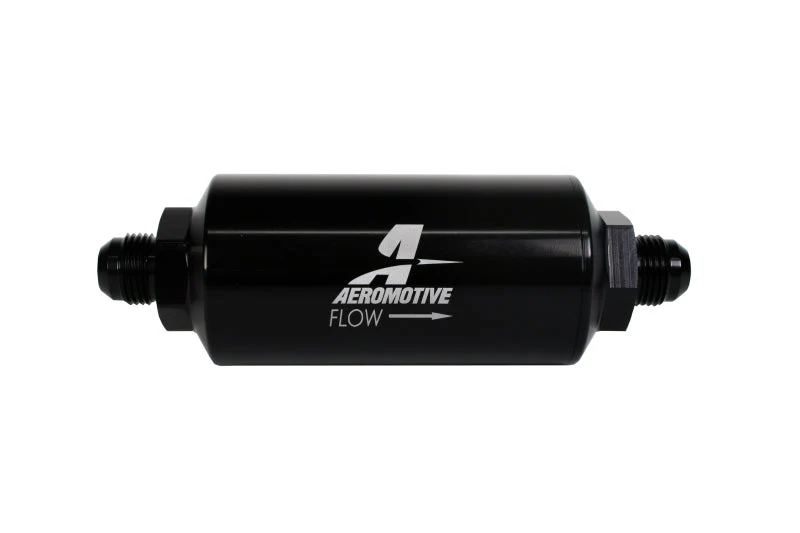 Aeromotive In-Line Filter - (AN -8 Male) 10 Micron Fabric Element Bright Dip Black Finish - Image 4