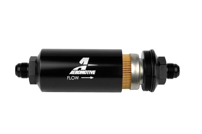 Aeromotive In-Line Filter - (AN -8 Male) 10 Micron Fabric Element Bright Dip Black Finish - Image 6