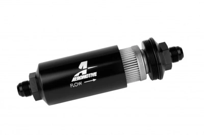Aeromotive In-Line Filter - (AN -8 Male) 40 Micron Stainless Mesh Element Bright Dip Black Finish - Image 7