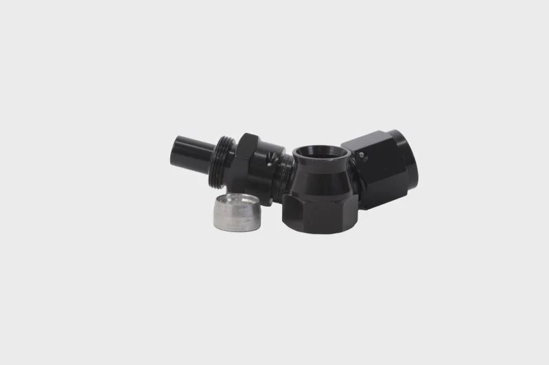 Aeromotive PTFE Hose End - AN-08 - 45 Deg - Black Anodized - Image 3