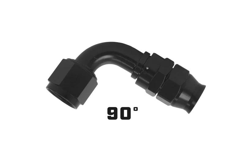 Aeromotive PTFE Hose End - AN-08 - 90 Deg - Black Anodized - Image 2