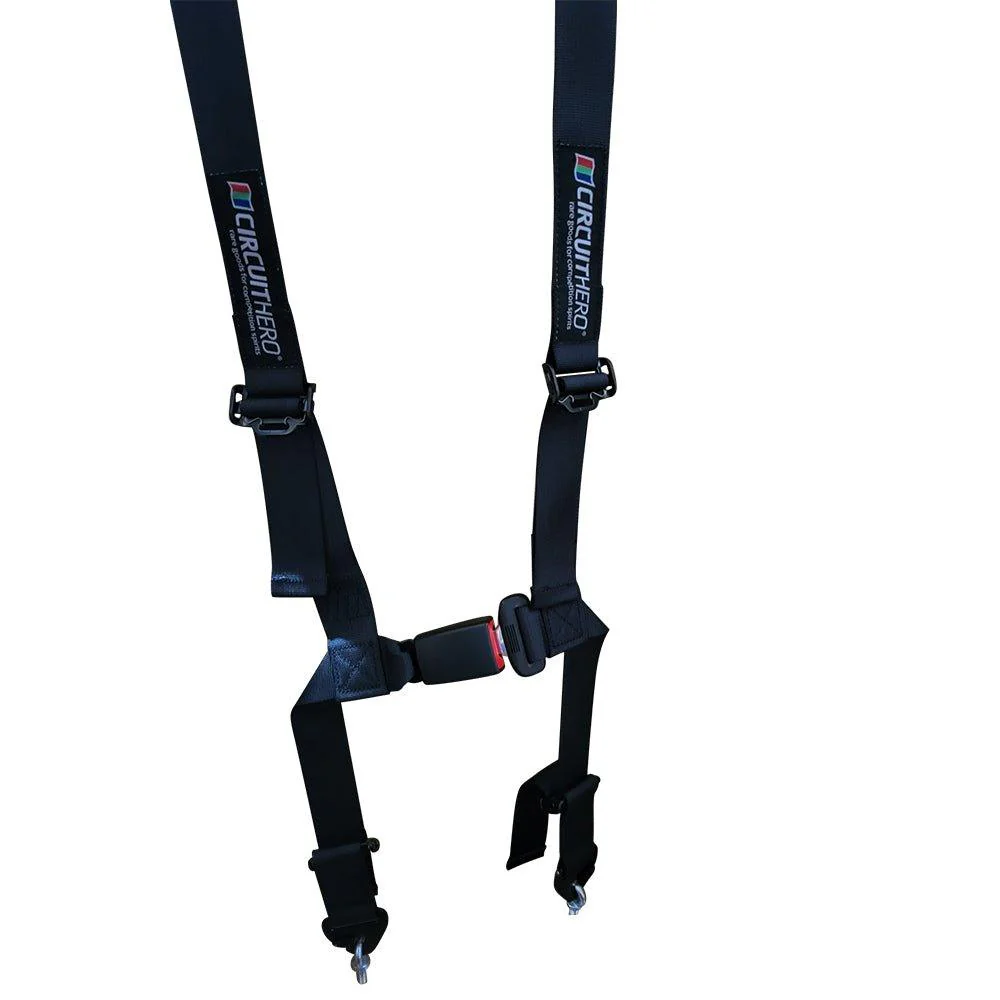Circuit Hero 4 Point Harness 2" Belts (Black) - Image 8