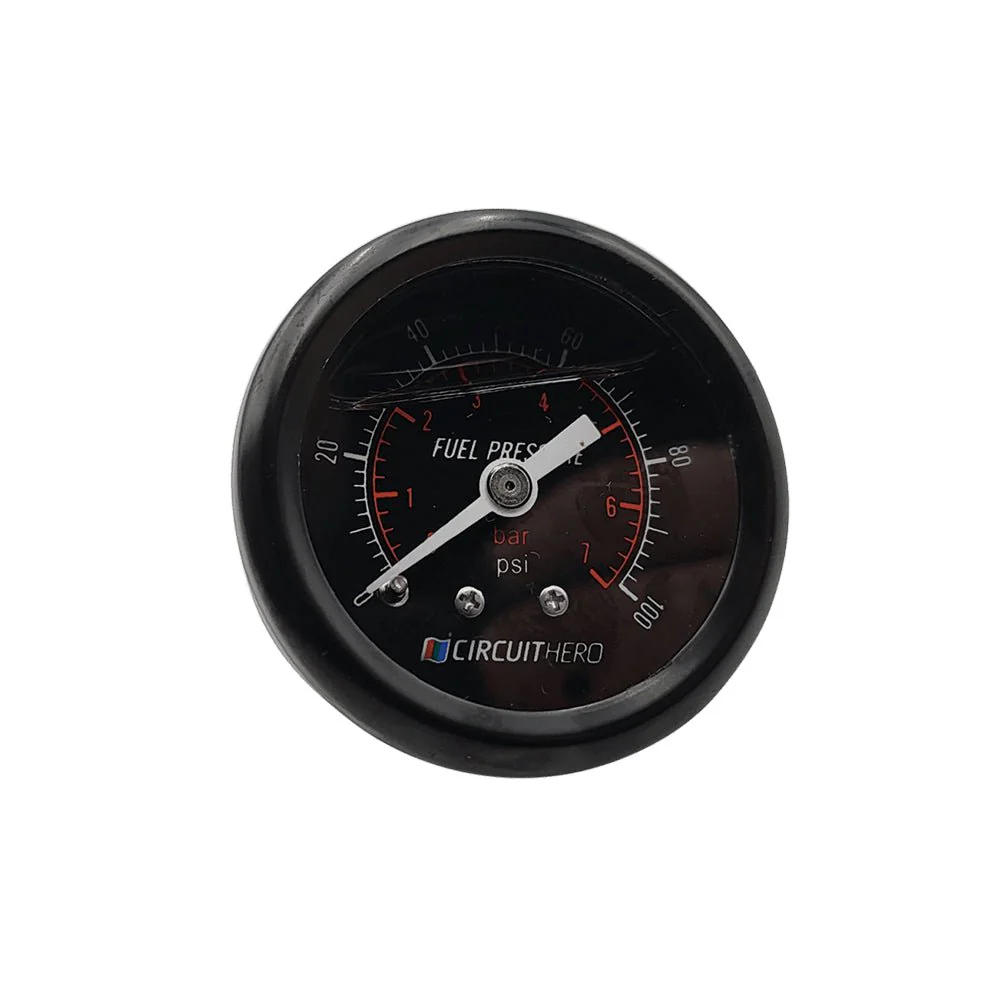 Circuit Hero Liquid-Filled Fuel Pressure Gauge 1.5" 0-100psi - Image 3