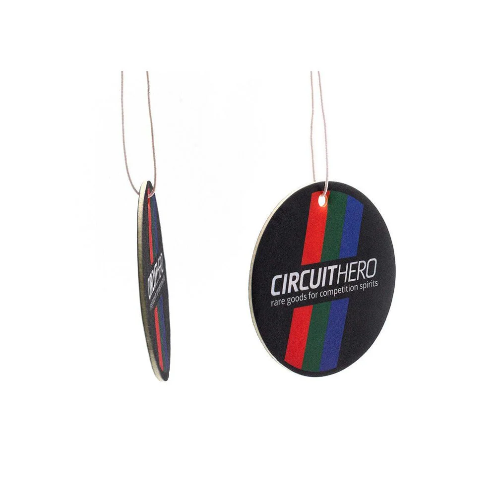 Circuit Hero Flag Logo Round Air Freshener - Set of 5 (New Car Smell) - Image 3