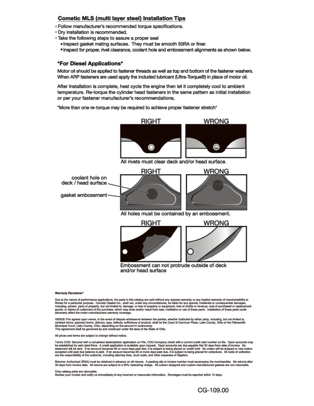 Cometic Chevrolet RaceSaver 305 Sprint V8 .030in MLS Cylinder Head Gasket - 3.800in Bore - Image 4