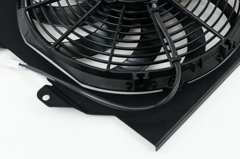 CSF 92-00 Honda Civic All-Aluminum Fan Shroud w/12in SPAL Fan - Black Finish - Image 6