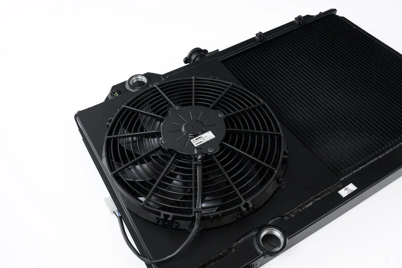 CSF 01-07 Mitsubishi Evo 7/8/9 Full-Slim Radiator w/12in Fan &amp; Shroud/-16AN - Black - Image 11