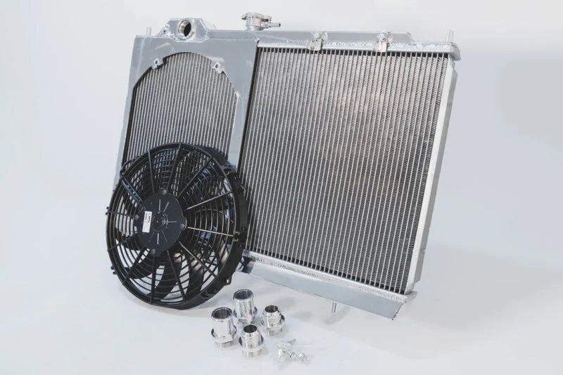 CSF 96-07 Mitsubishi Evo 4/5/6/7/8/9 Full-Slim Radiator w/12in Fan & Shroud/-16AN & Slip On Fitting - Image 8