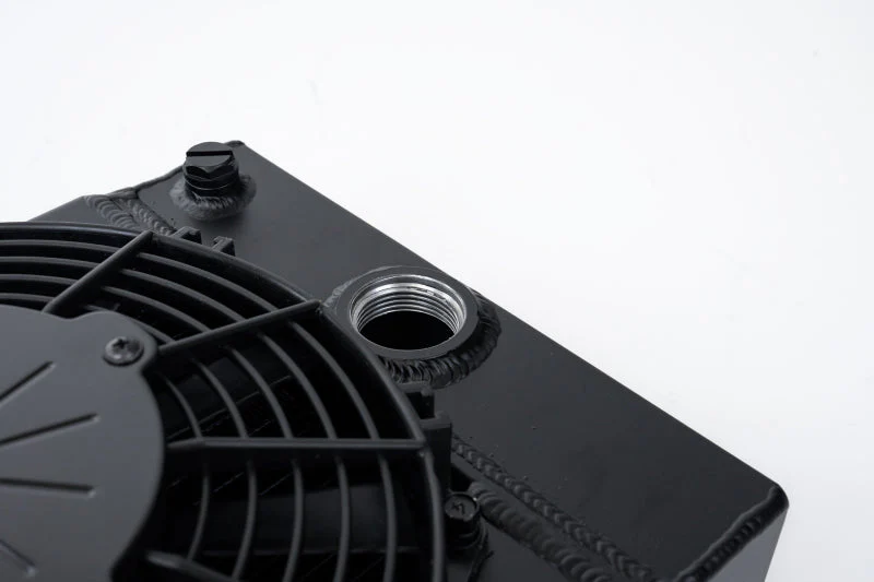 CSF Universal Drag Race / Tuck Radiator w/9in Spal Fan - 10.5in H x 10in L x 3.6in W - Black - Image 3