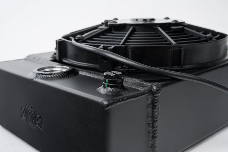 CSF Universal Drag Race / Tuck Radiator w/9in Spal Fan - 10.5in H x 10in L x 3.6in W - Black - Image 6