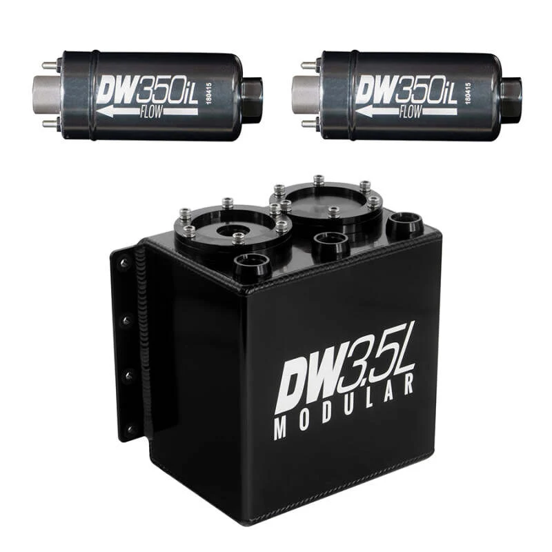 DeatschWerks 3.5L Modular Surge Tank (Incl. 2 DW350iL In-Line Fuel Pump) - Image 2
