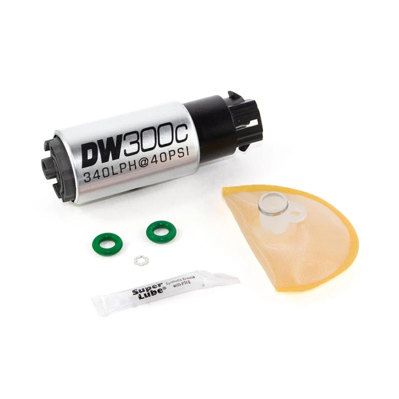 DeatschWerks 340lph DW300C Compact Fuel Pump w/ 08-14 WRX/ 08-15 STI Set Up Kit (w/ Mounting Clips) - Image 2