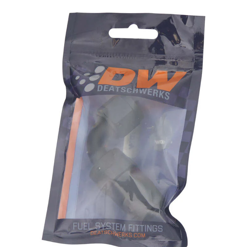 DeatschWerks 6AN Female Swivel 90-Degree Hose End CPE - Anodized Matte Black - Image 2
