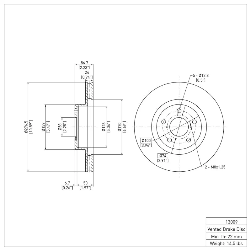 DFC 90-16 Saab 9-2X Front GeoSPEC Coated Rotor - Image 2