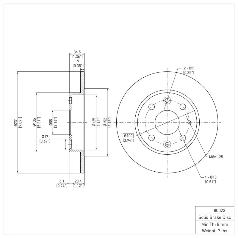 DFC 90-93 Mazda Miata Rear Brake Rotor - Image 2