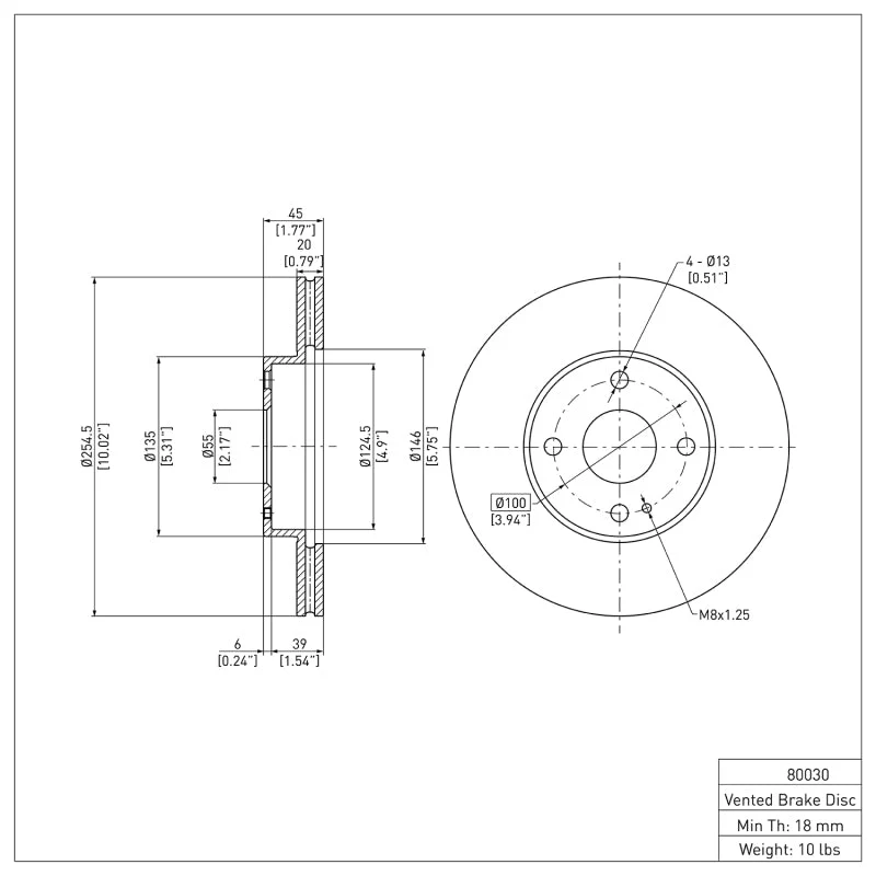 DFC 94-02 Mazda Miata Front Brake Rotor - Image 2