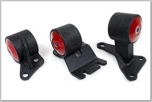 Innovative 90-93 Integra B-Series Black Steel Mounts 75A Bushings - Image 2