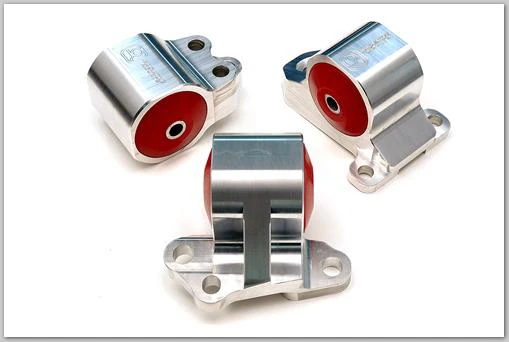 Innovative 92-95 Civic B/D Series Silver Aluminum Mounts 75A Bushings (3 Bolt) - Image 2