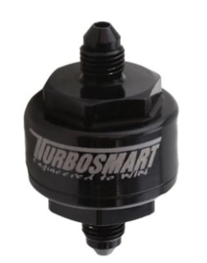 Turbosmart Billet Turbo Oil Feed Filter w/44 Micron Pleated Disc -4AN Male Inlet - Black - Image 2