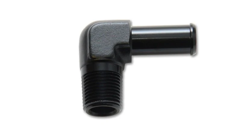 Vibrant 1/2 NPT to 5/8in Barb Straight Fitting 90 Deg Adapter - Aluminum - Image 2