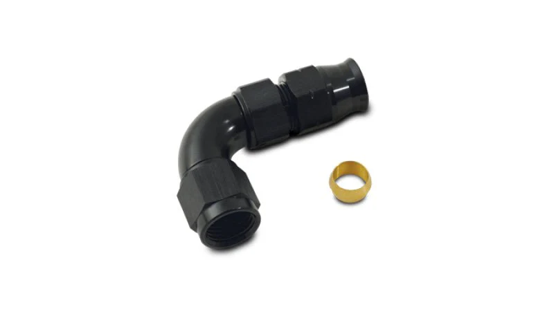 Vibrant 1/2In Tube to -8AN Female 90 Degree Union Adapter Fitting w/ Olive Inserts - Image 2