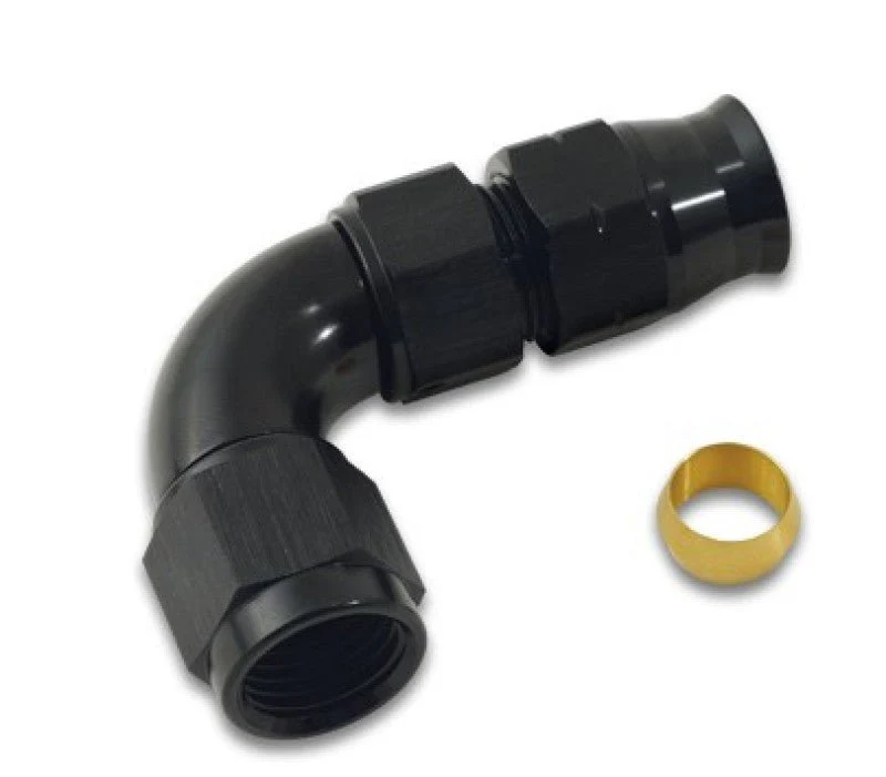 Vibrant 1/2In Tube to -8AN Female 90 Degree Union Adapter Fitting w/ Olive Inserts - Image 3