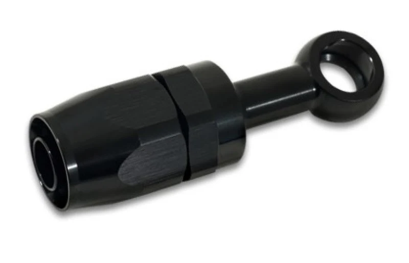 Vibrant -10AN Banjo Hose End Fitting for use with M12 or 7/16in Banjo Bolt - Aluminum Black - Image 3