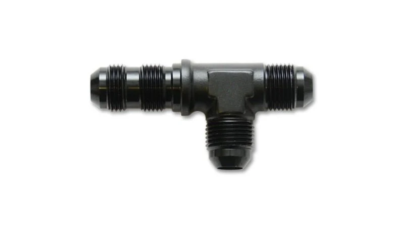 Vibrant -10AN Bulkhead Adapter Tee on Run Fittings - Anodized Black Only - Image 4