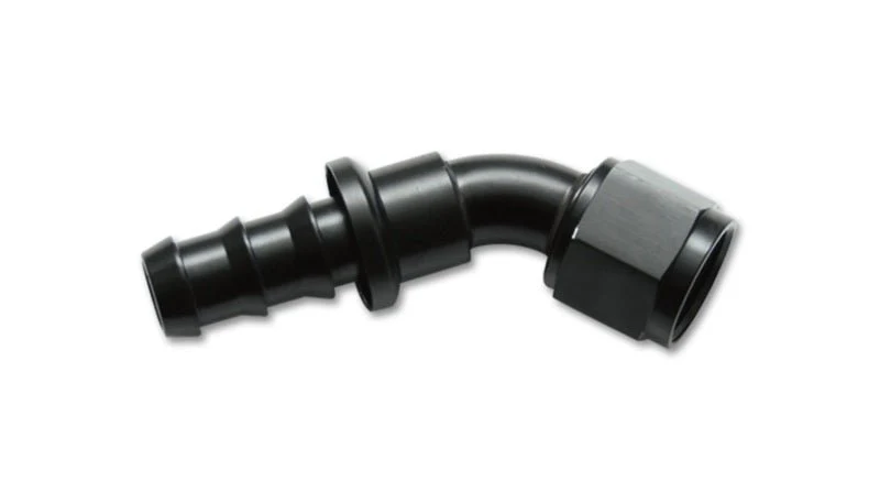 Vibrant -10AN Push-On 45 Deg Hose End Fitting - Aluminum - Image 2