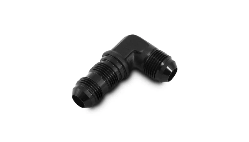 Vibrant -16AN Bulkhead Adapter 90 Deg Elbow Fitting - Anodized Black - Image 2
