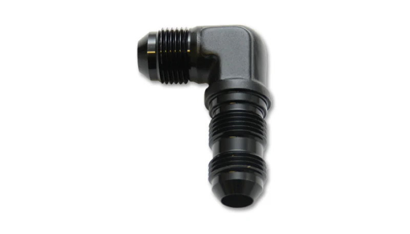 Vibrant -16AN Bulkhead Adapter 90 Deg Elbow Fitting - Anodized Black - Image 4