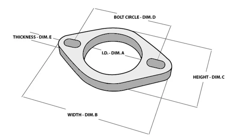Vibrant 2-Bolt T304 SS Exhaust Flange (2.75in I.D.) - Image 3